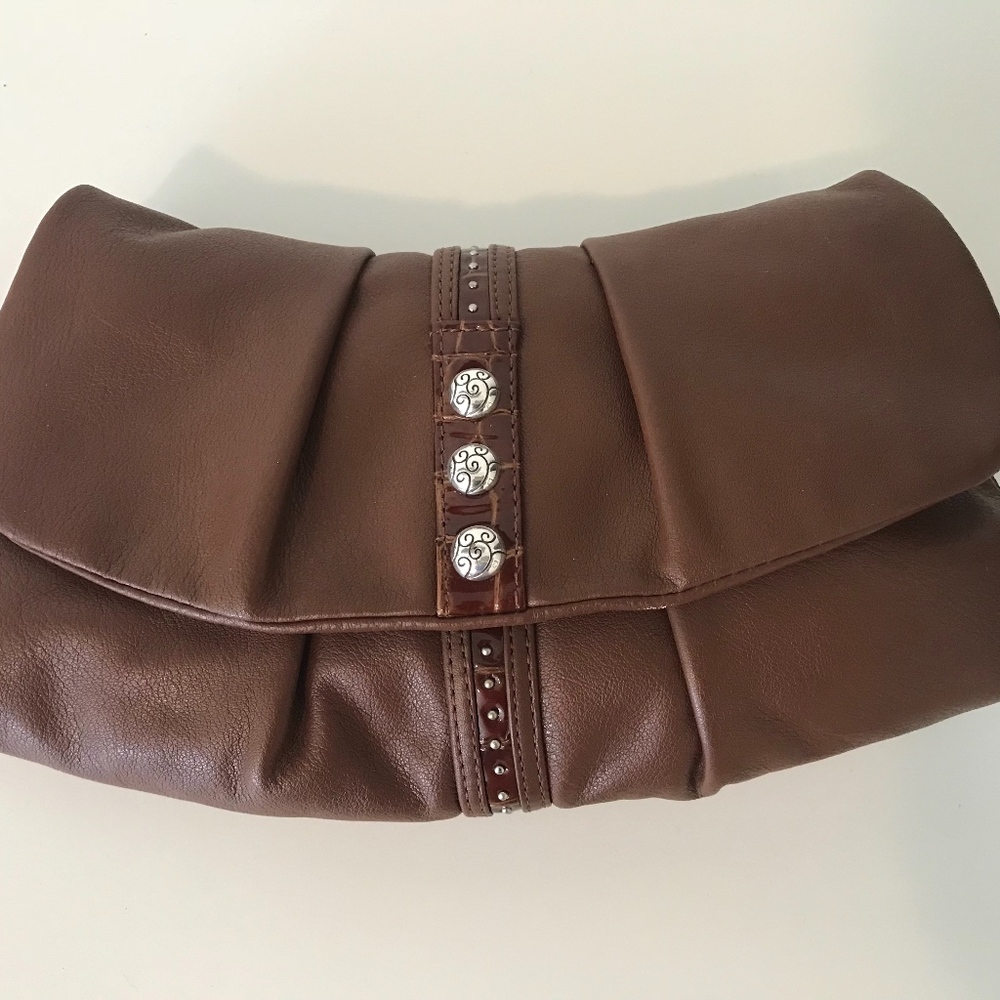 NWT Brighton Clutchwith  Silver Detail